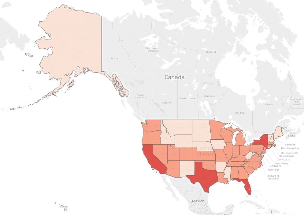 US Cases by Volume